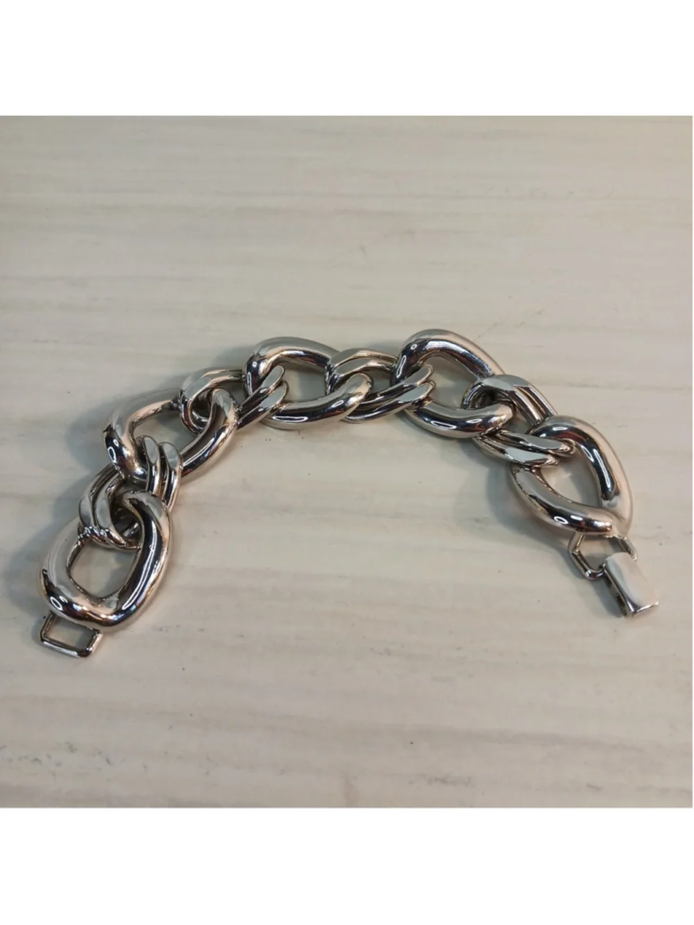 Fabulous VTG Napier Silver Tone Chunky Link Bracelet Mob Wife Mod Chic Classic
